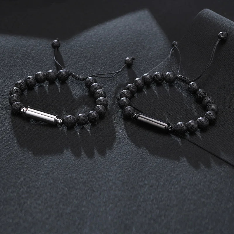 Herren Gedenk-Urnenarmband mit Aschekapsel