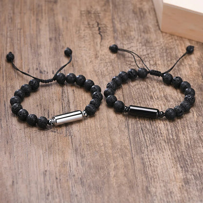 Herren Gedenk-Urnenarmband mit Aschekapsel