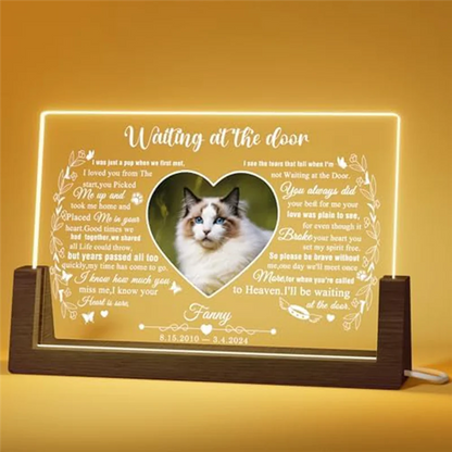 Personalisierter LED-Gedenkrahmen für Katzen