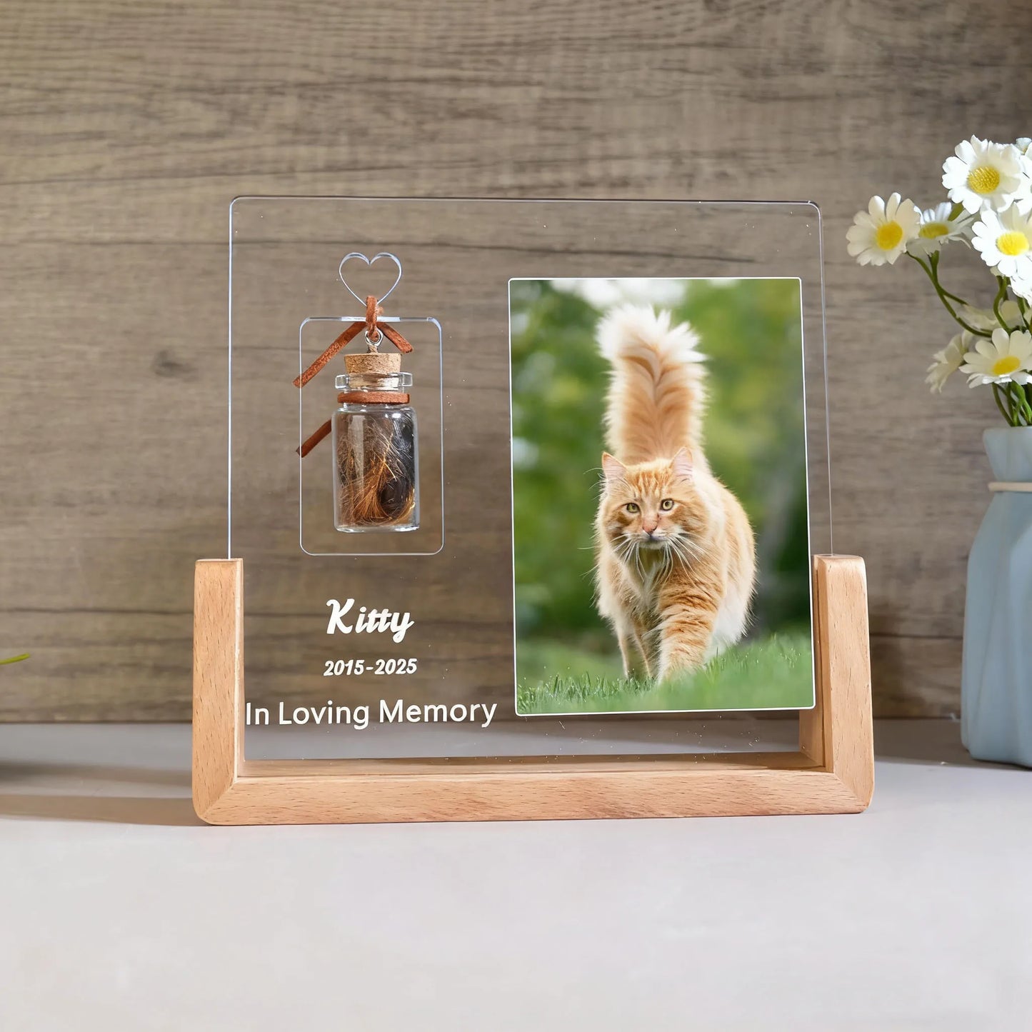Personalisierte Tier-Gedenktafel mit Foto